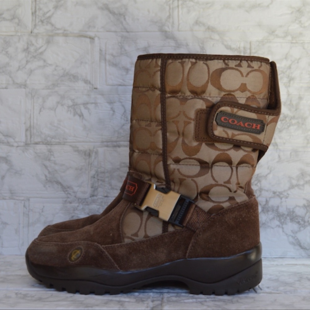 Women’s Snow boots Insulated interior Vibram sole suede detailing Monogram - Picture 2 of 5